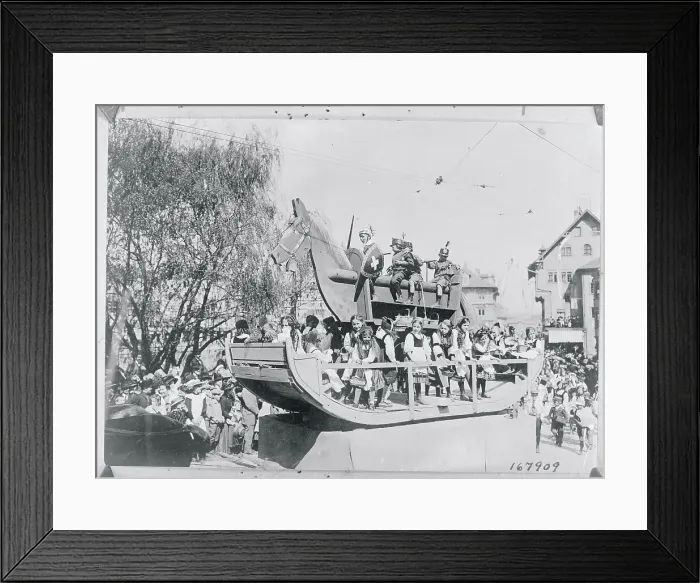 Framed Print : Children on a Float Framed Print : Children on a Float