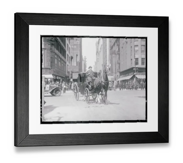 Framed Print : Cabby Driving His Horse Framed Print : Cabby Driving His Horse