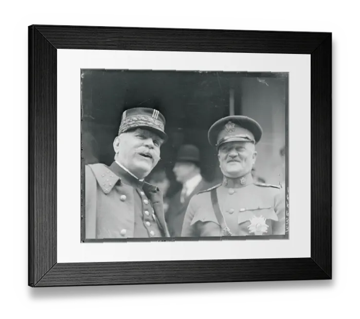 Framed Print : Portrait of Joseph Joffre and John Pershing Framed Print : Portrait of Joseph Joffre and John Pershing