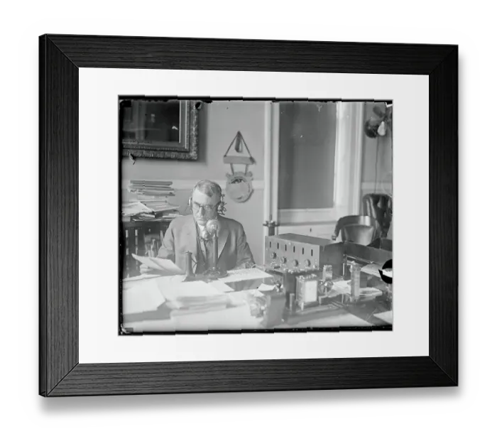 Framed Print : Henry Wallace Making a Radio Broadcast Framed Print : Henry Wallace Making a Radio Broadcast