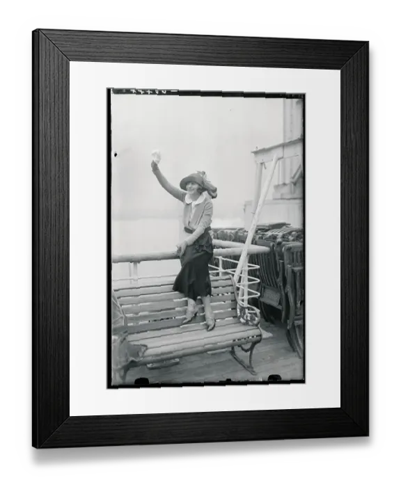 Framed Print : Woman Waving Framed Print : Woman Waving