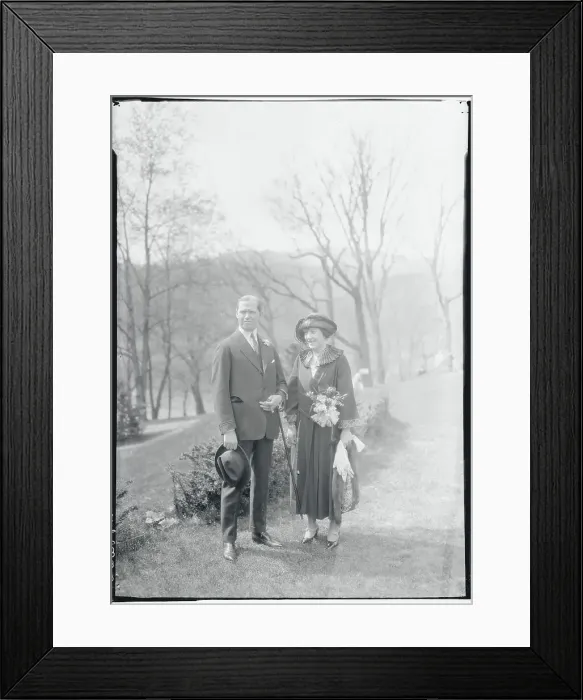 Framed Print : Portrait of Earl Sinclair with His Wife Framed Print : Portrait of Earl Sinclair with His Wife