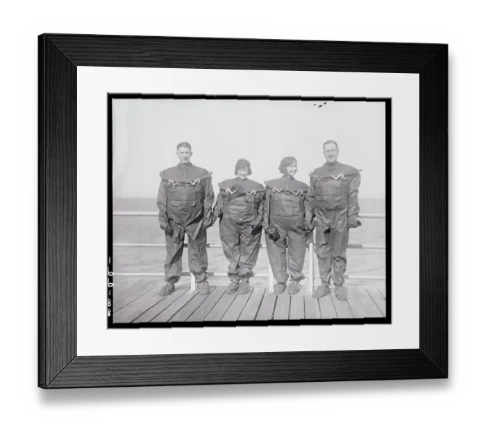 Framed Print : Couples Having Double Wedding in Ocean Framed Print : Couples Having Double Wedding in Ocean