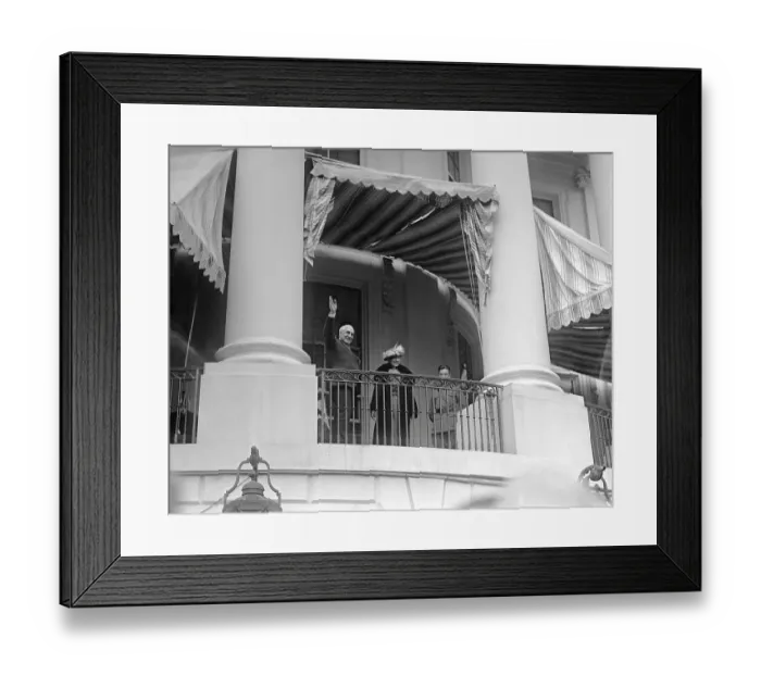 Framed Print : President and Florence Harding Waving Framed Print : President and Florence Harding Waving