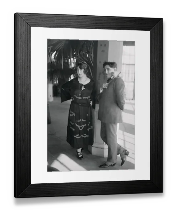 Framed Print : Tito Schipa and His Monkey Framed Print : Tito Schipa and His Monkey