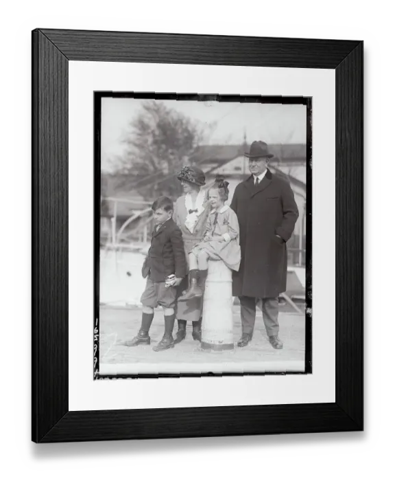 Framed Print : Portrait of Edwin Denby and His Family Framed Print : Portrait of Edwin Denby and His Family