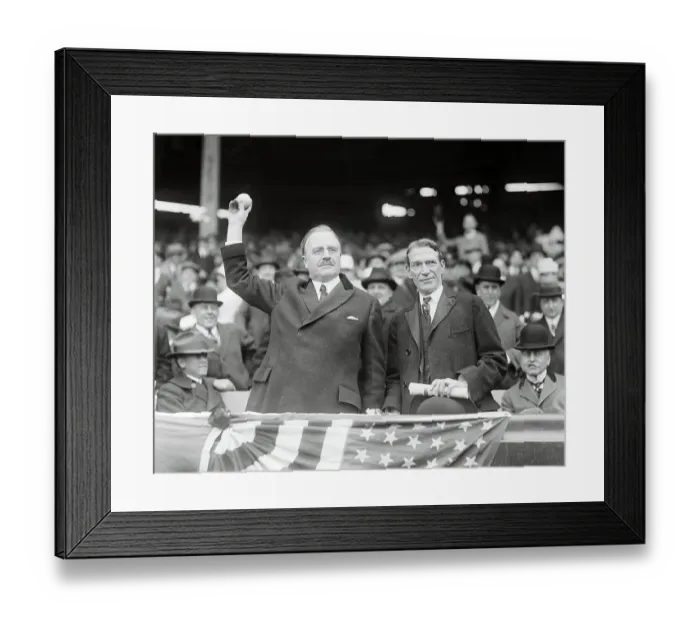 Framed Print : Mayor Hylan Holding a Baseball Framed Print : Mayor Hylan Holding a Baseball