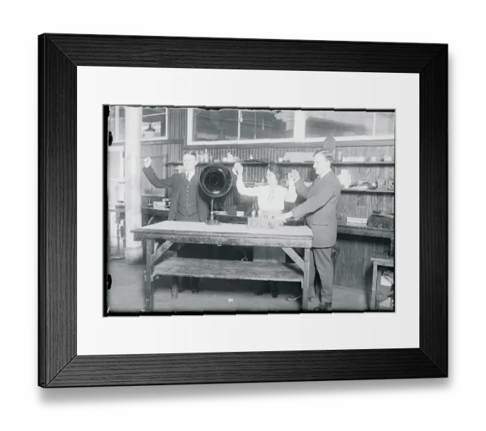 Framed Print : People Operating a Radiophone Framed Print : People Operating a Radiophone