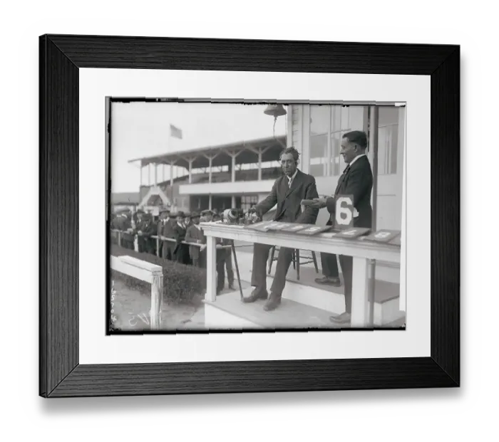 Framed Print : Judges Using New Radio Framed Print : Judges Using New Radio