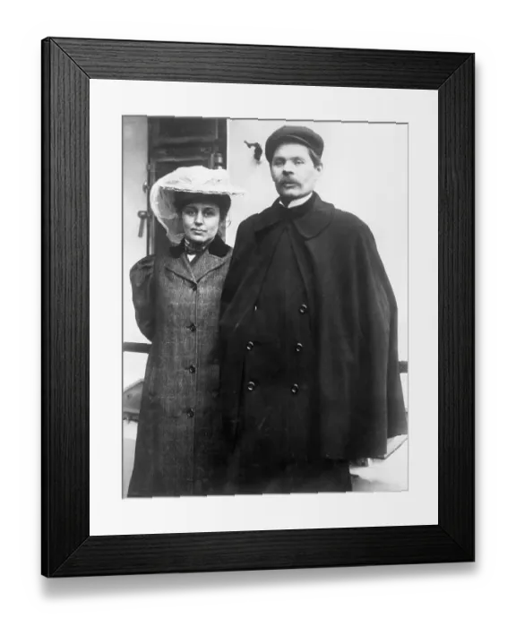 Framed Print : Portrait of Maxim Gorky and His Wife Framed Print : Portrait of Maxim Gorky and His Wife
