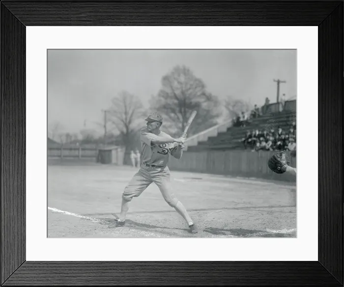 Framed Print : Bibb Falk Awaitng the Pitch Framed Print : Bibb Falk Awaitng the Pitch