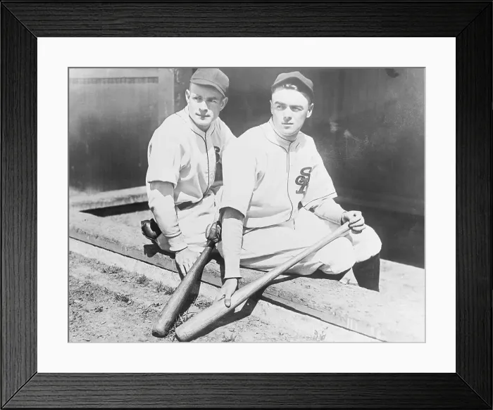 Framed Print : Jimmy O'Connell and Willie Kamm Sitting in Dugout Framed Print : Jimmy O'Connell and Willie Kamm Sitting in Dugout