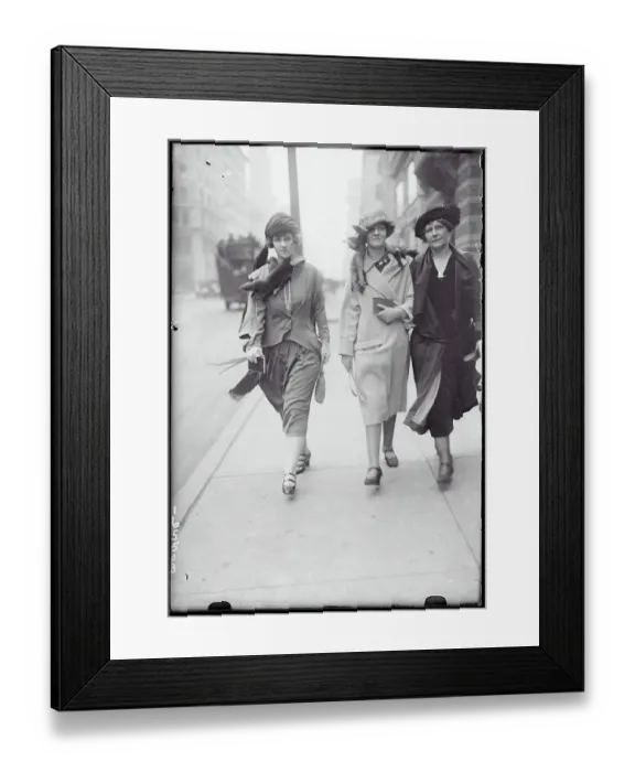 Framed Print : Women Strolling Along Fifth Avenue Framed Print : Women Strolling Along Fifth Avenue