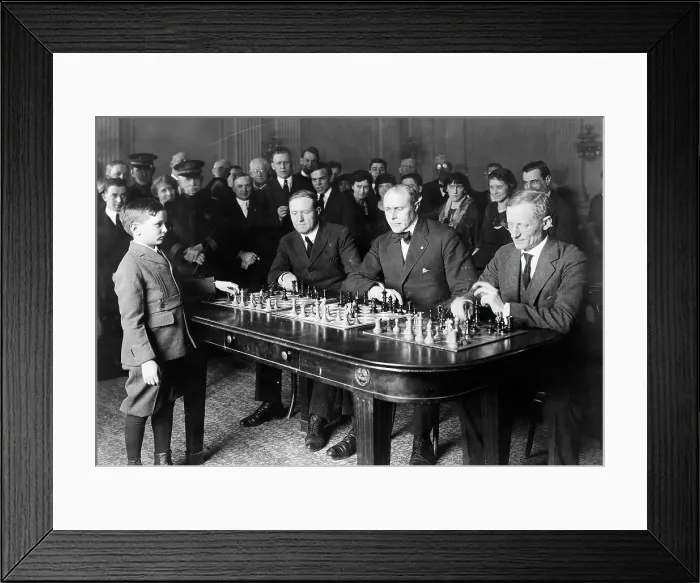 Framed Print : Samuel Rzeschewski Plays Three Opponents Framed Print : Samuel Rzeschewski Plays Three Opponents