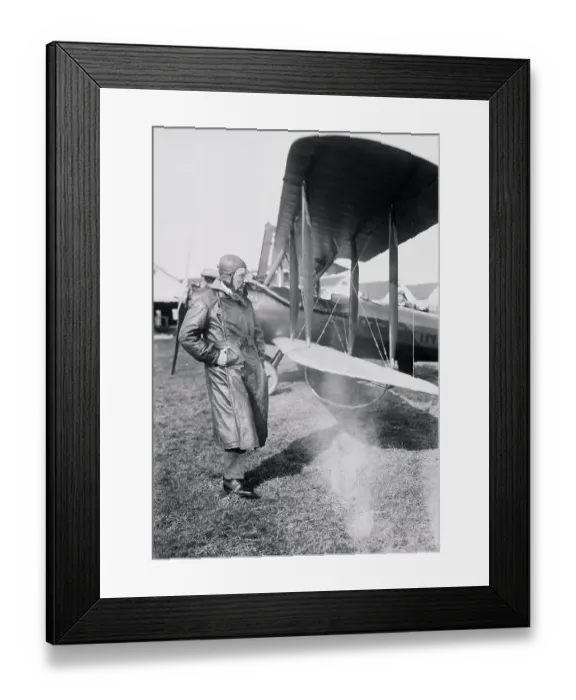Framed Print : Roald Amundsen by Airplane Framed Print : Roald Amundsen by Airplane
