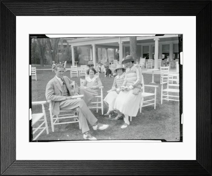 Framed Print : People Relaxing in Their Chairs Framed Print : People Relaxing in Their Chairs