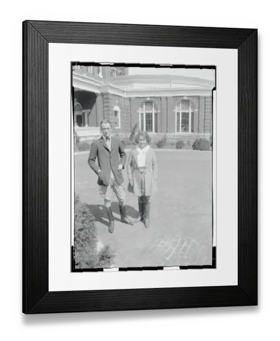 Framed Print : Katherine Morey with a Colleague Framed Print : Katherine Morey with a Colleague