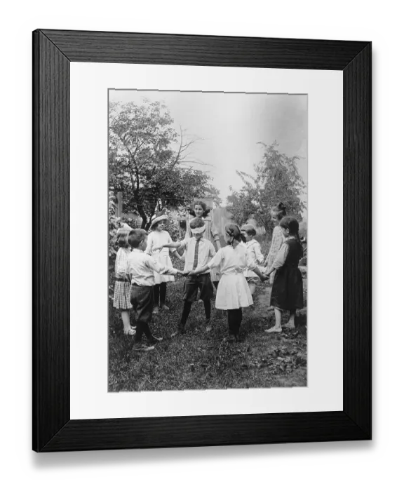 Framed Print : Playing Blind Man's Buff