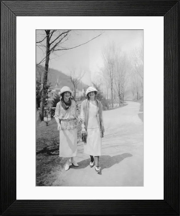 Framed Print : Roberta Willard and Genevieve Glendenning Walking Framed Print : Roberta Willard and Genevieve Glendenning Walking