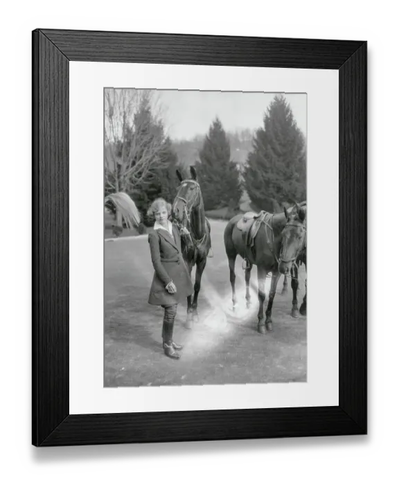Framed Print : Girl with Her Horse