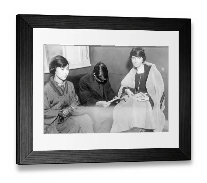 Framed Print : Japan Royal Family Sitting With American Activist Margaret Sanger