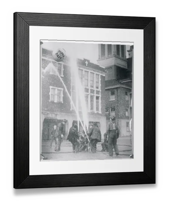 Framed Print : Firemen Playing Game