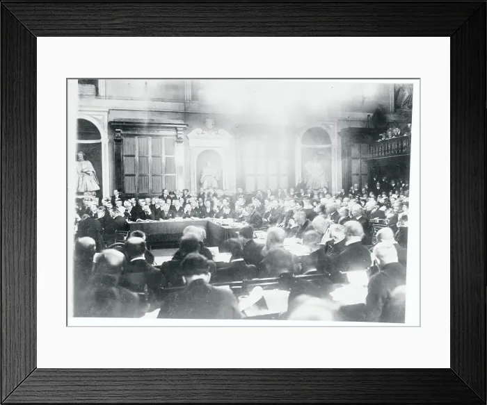 Framed Print : Delegates Meeting at the International Economic Conference Framed Print : Delegates Meeting at the International Economic Conference