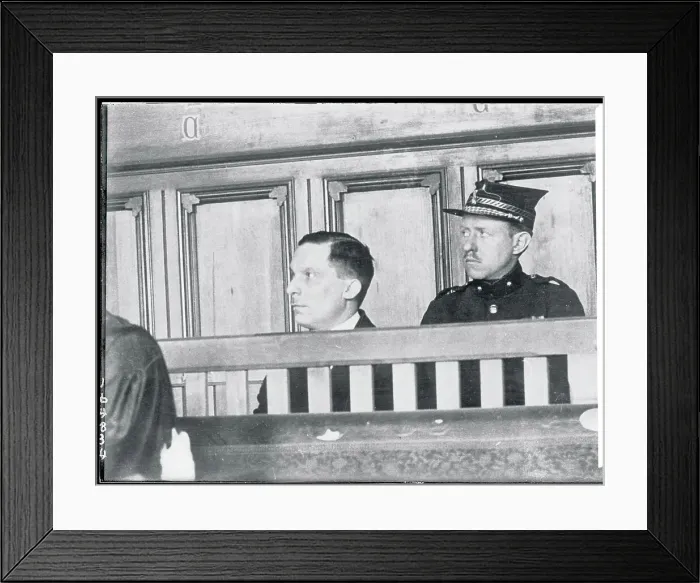 Framed Print : Armand Jeannes in Defendants Box Framed Print : Armand Jeannes in Defendants Box