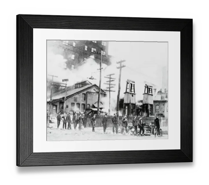 Framed Print : Miners Going on Strike