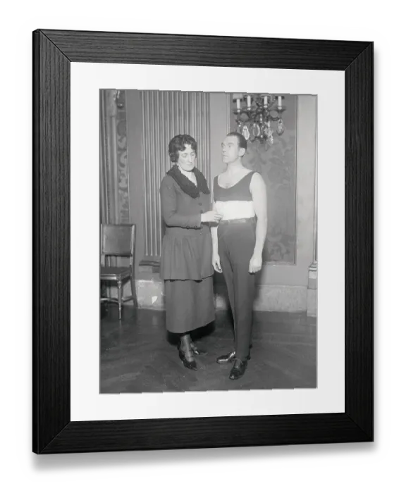 Framed Print : Man Wearing a Corset Framed Print : Man Wearing a Corset