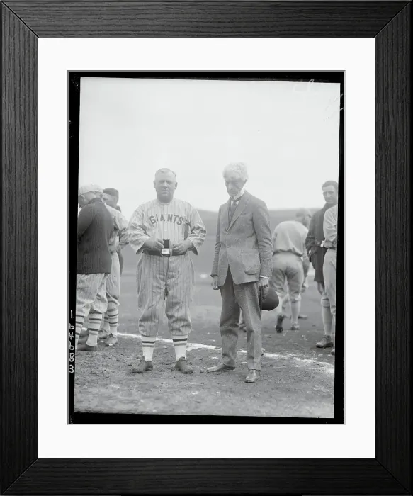 Framed Print : Giants Manager McGraw Accepting Medal