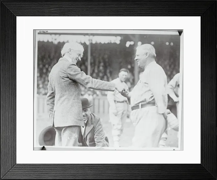 Framed Print : McGraw and Landis Shaking Hands Framed Print : McGraw and Landis Shaking Hands
