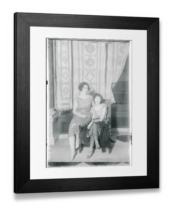 Framed Print : Portrait of Lucille Day and Jeanne Trowbridge