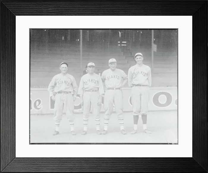 Framed Print : New York Giants Teammates in Uniform Framed Print : New York Giants Teammates in Uniform