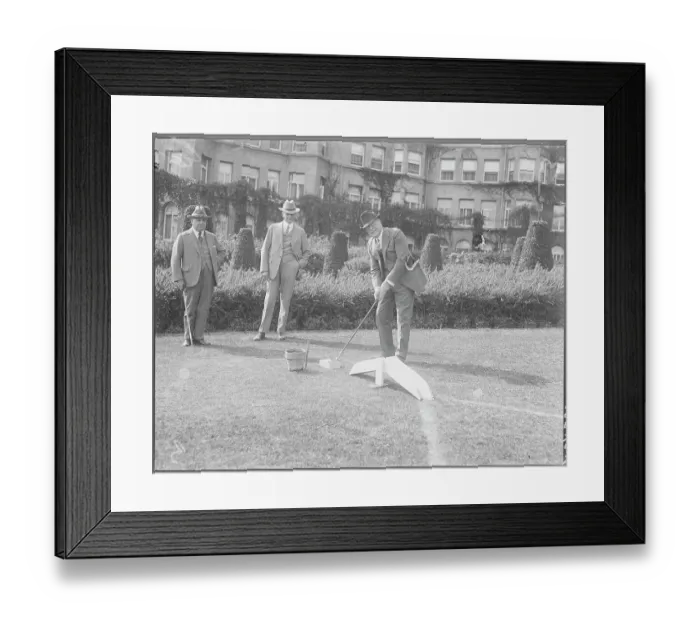 Framed Print : Men Playing Miniature Golfing