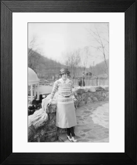 Framed Print : Socialite Woman Wearing a Scandinavian Wool Sweater Framed Print : Socialite Woman Wearing a Scandinavian Wool Sweater