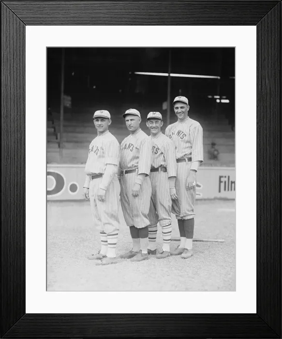 Framed Print : New York Giants Infielders in Uniform Framed Print : New York Giants Infielders in Uniform
