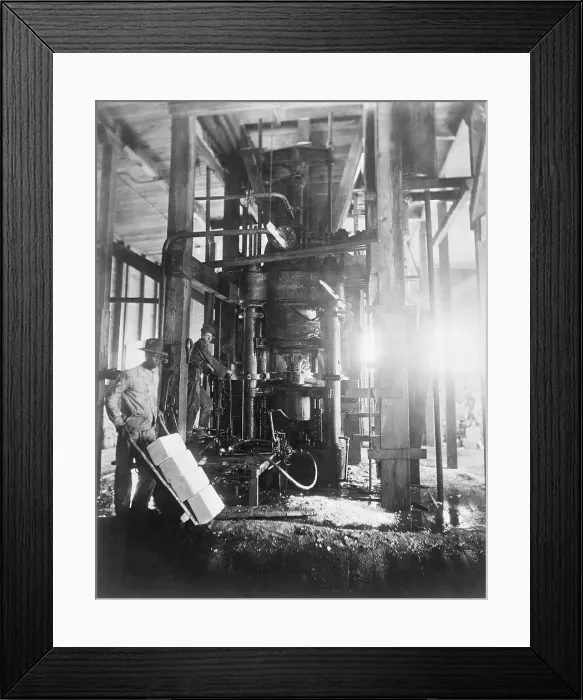 Framed Print : Miners Working in Salt Mine Framed Print : Miners Working in Salt Mine
