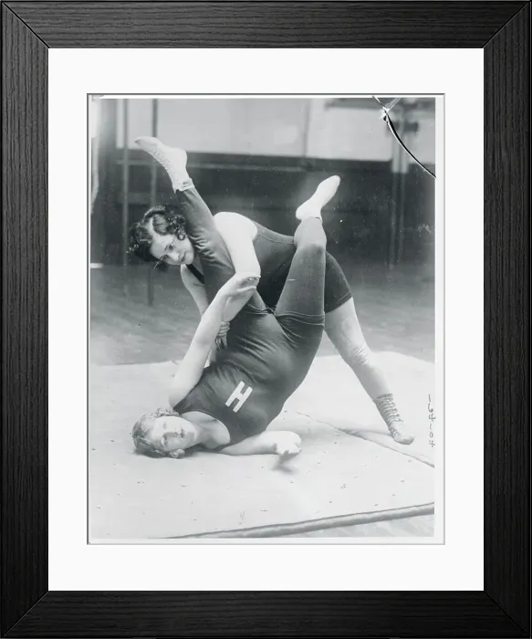 Framed Print : Wrestlers Practicing Moves Framed Print : Wrestlers Practicing Moves