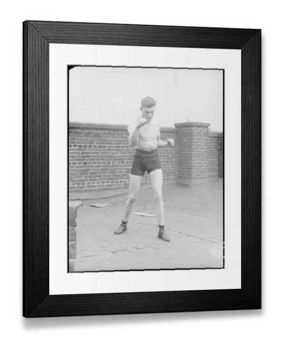 Framed Print : Boxer Bobby Barrett Practicing His Moves Framed Print : Boxer Bobby Barrett Practicing His Moves