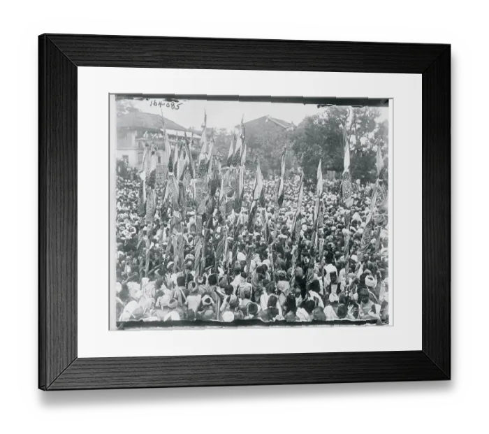 Framed Print : Eastern Crowd During Bhajana Ritual