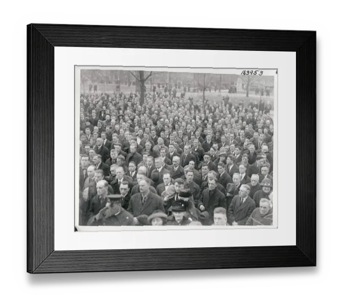 Framed Print : View of Crowd at Bonus Rally Framed Print : View of Crowd at Bonus Rally