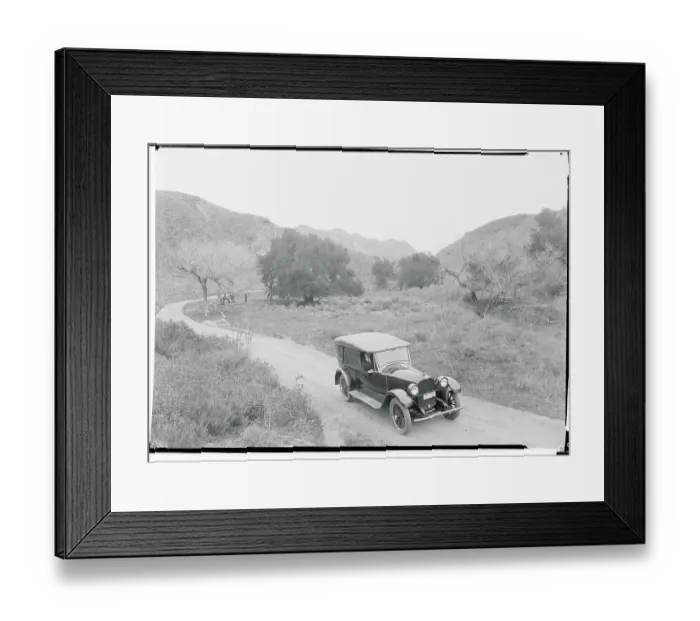 Framed Print : Car Driving Through Pico Canyon Framed Print : Car Driving Through Pico Canyon