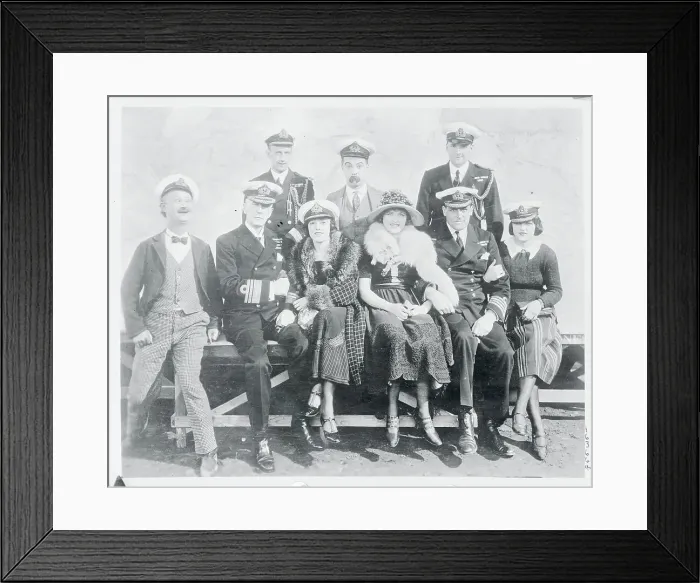 Framed Print : British Fleet Crew Posing with Hollywood Stars Framed Print : British Fleet Crew Posing with Hollywood Stars