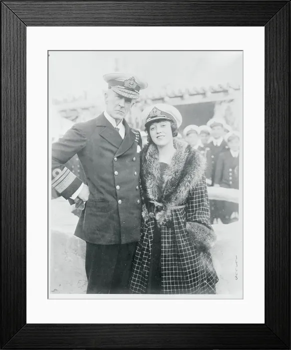 Framed Print : Mabel Normand with British Fleet Commander Framed Print : Mabel Normand with British Fleet Commander