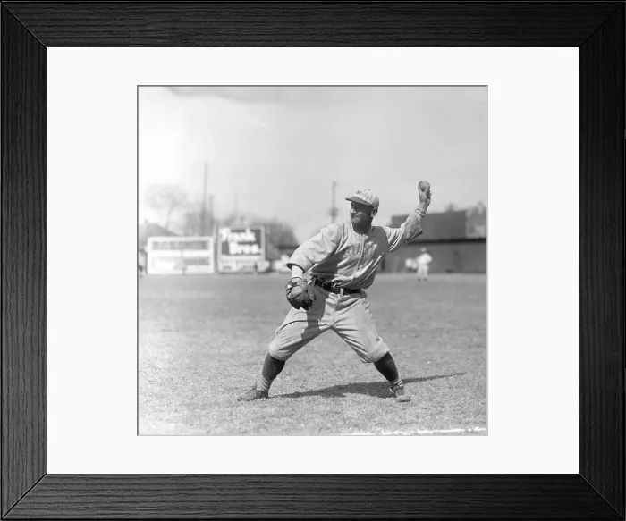 Framed Print : Casey Stengel Throwing Baseball Framed Print : Casey Stengel Throwing Baseball
