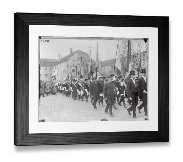 Framed Print : Long Line of Students Marching Framed Print : Long Line of Students Marching
