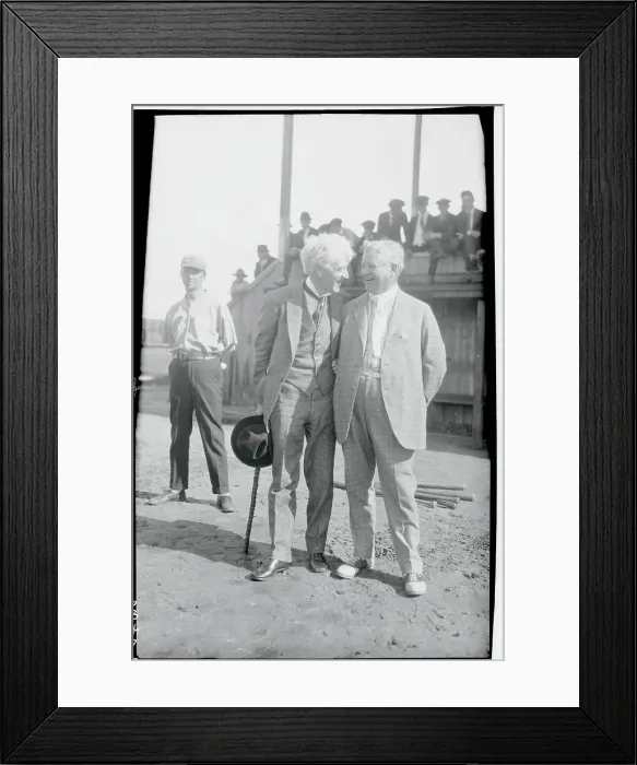Framed Print : Former and Present Baseball Officials on the Field Framed Print : Former and Present Baseball Officials on the Field
