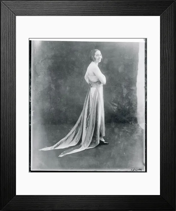 Framed Print : Woman Modeling Evening Gown Framed Print : Woman Modeling Evening Gown