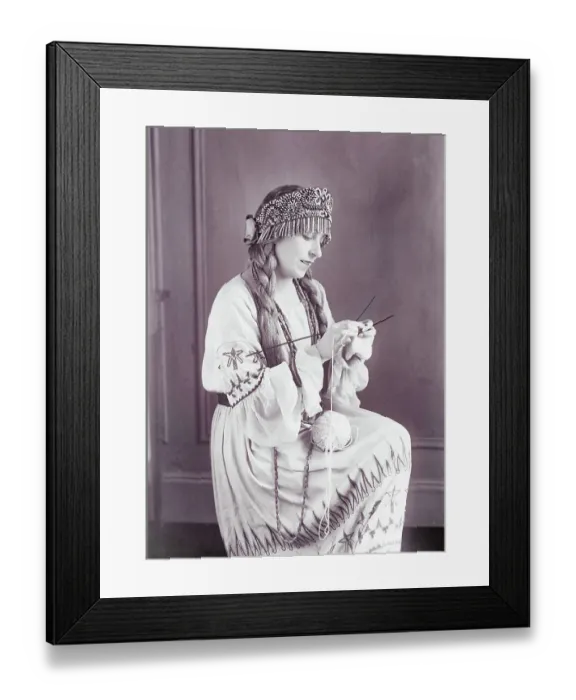 Framed Print : Lucrezia Bori Knitting Framed Print : Lucrezia Bori Knitting